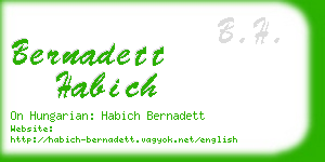bernadett habich business card